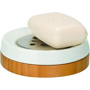 Wenko Porta sapone Bamboo bianco 12.1 cm x 3.7 cm in ceramica