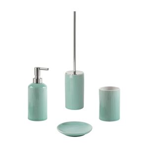 GEDY Set di accessori da bagno  in ceramica acquamarina