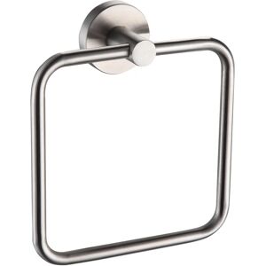 AQUASANIT Porta salviette ad anello Steel cromo spazzolato, L 16 cm