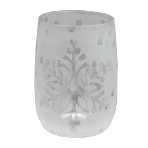 AQUASANIT Bicchiere porta spazzolini Frozen  L 7.8 x H 10.9 in vetro satinato/trasparente