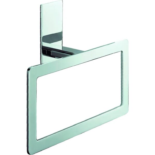 aquasanit porta salviette ad anello flat cromo, l 22 cm