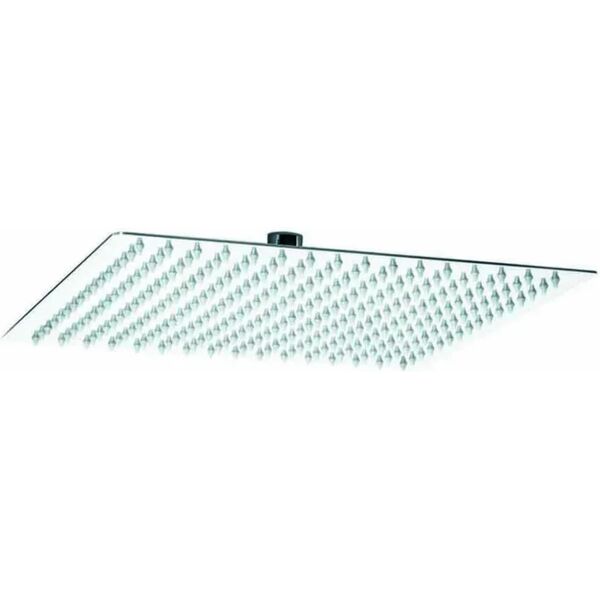 metaform soffione doccia quadro top line 30 x 30 cm in inox argento , cromato