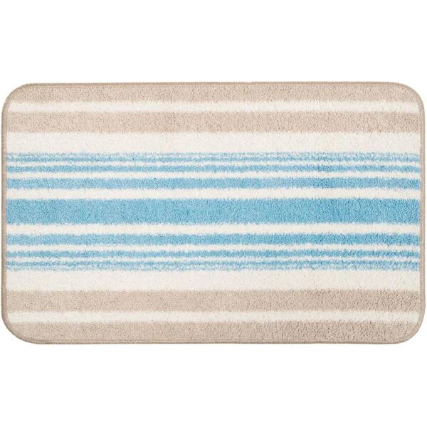 leroy merlin tappeto bagno rettangolare monet in cotone azzurro 80 x 55 cm