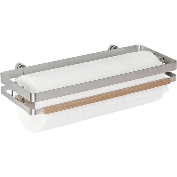 wenko porta rotolo carta assorbente premium in acciaio l 31.5 x p 13 x h 4 cm