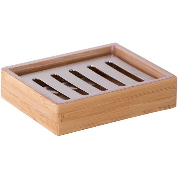 sensea porta sapone natural bamboo marrone 10.6 cm x 3 cm in bambù