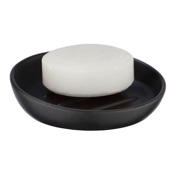 wenko porta sapone badi nero 11.5 cm x 3 cm in ceramica