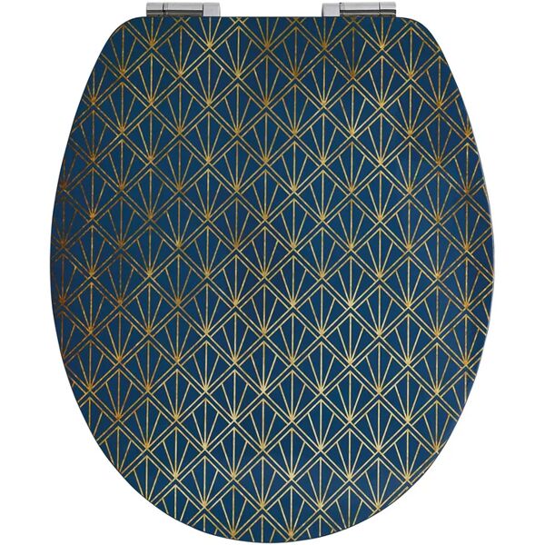 wirquin copriwater ovale universale art deco blu  mdf fantasia