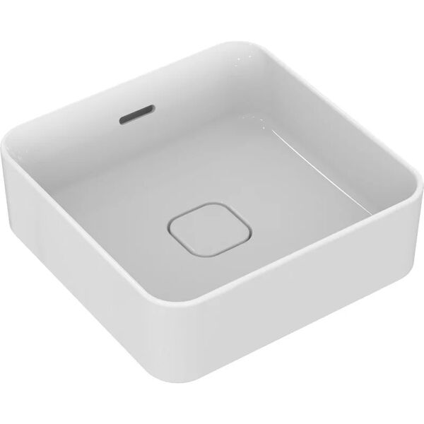 ideal standard lavabo starda ii d'appoggio rettangolare in ceramica l 40 x p 40 x h 13 cm bianco