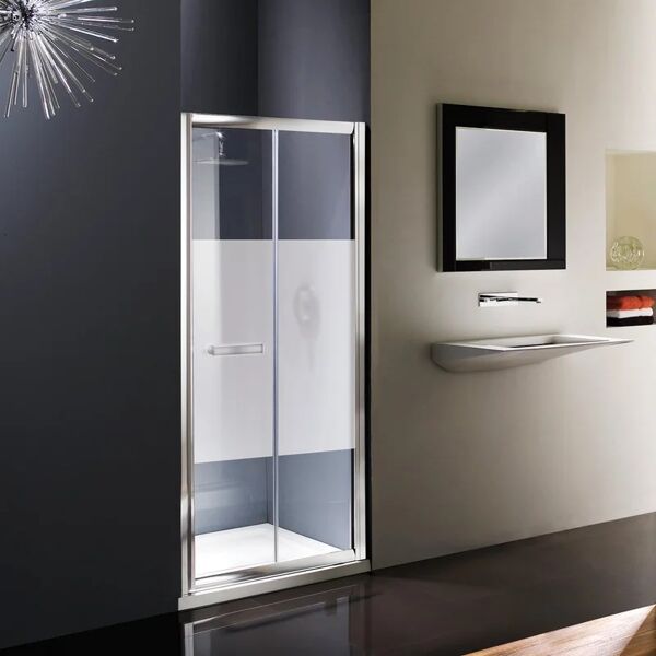 leroy merlin porta doccia pieghevole namara  120 cm, h 195 cm in vetro, spessore 8 mm satinato cromato