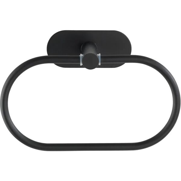 wenko porta salviette ad anello orea black verniciato, l 20.5 cm