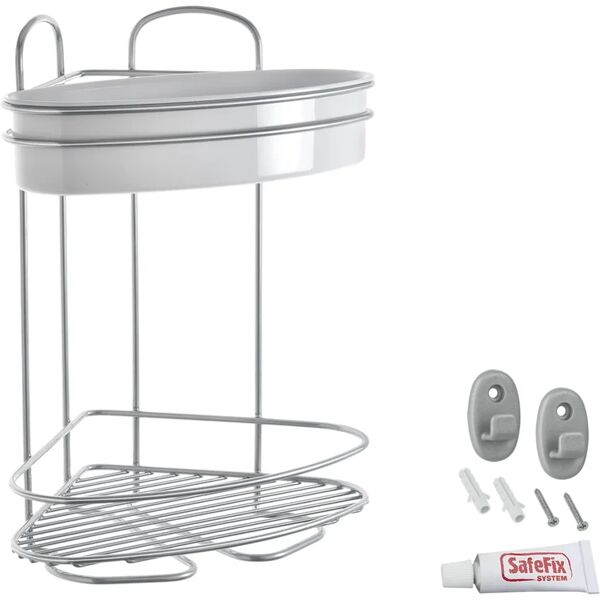 leroy merlin organizer per doccia orbit grigio cromato - vaschetta bianca