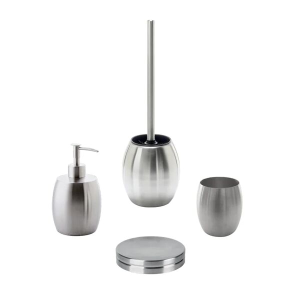 gedy set di accessori da bagno  in inox cromo