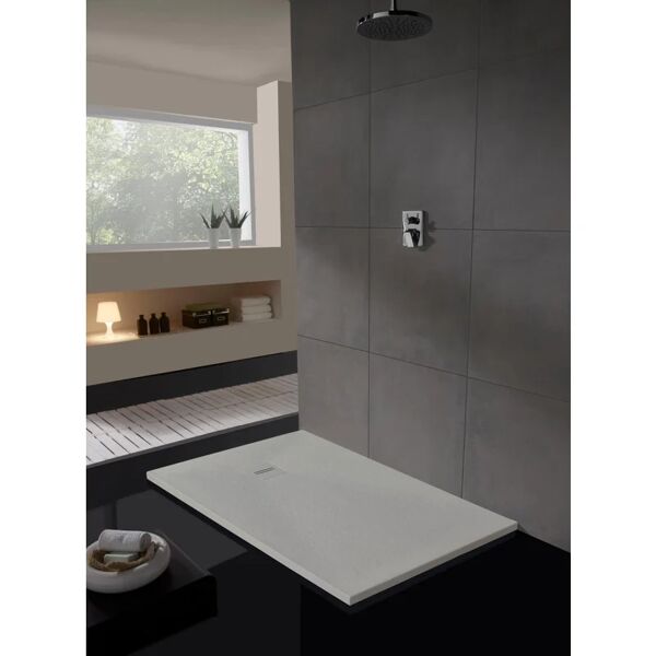 leroy merlin piatto doccia in resina cosmos stone 150 x 75 cm grigio cemento