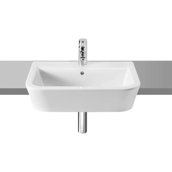 roca lavabo domus a incasso rettangolare in ceramica l 56 x p 40 x h 17 cm bianco