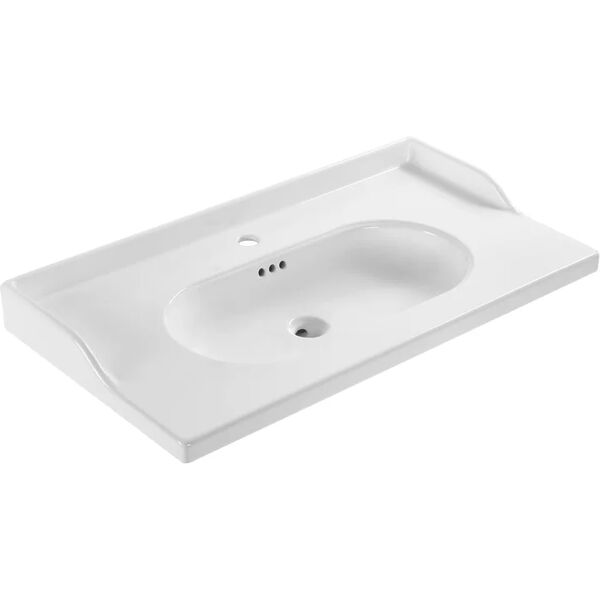 sensea base per la vasca rettangolare charm l 91.8 x p 49.7 x h 20 cm in ceramica bianco