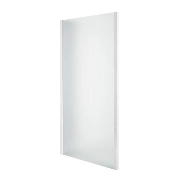 leroy merlin lato fisso  plumin 2.0  80 cm, h 185 cm in vetro, spessore 4 mm serigrafato bianco