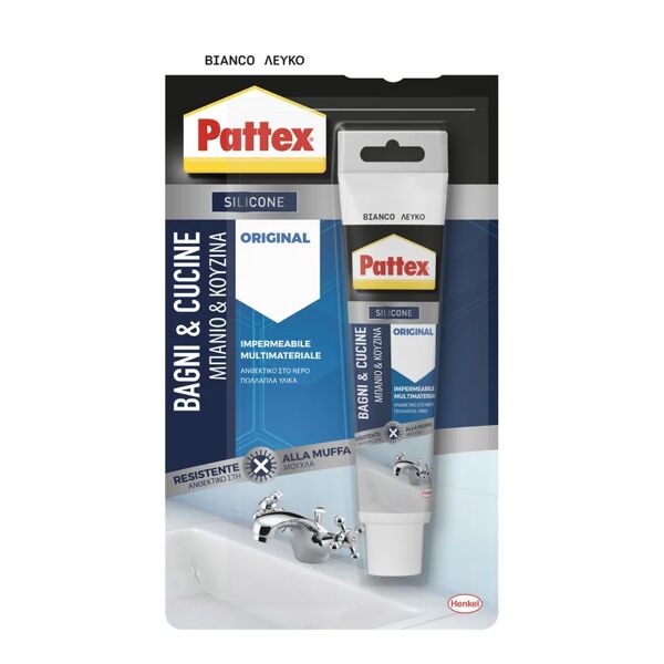pattex silicone sigillante  bagni&cucine original bianco 50 ml