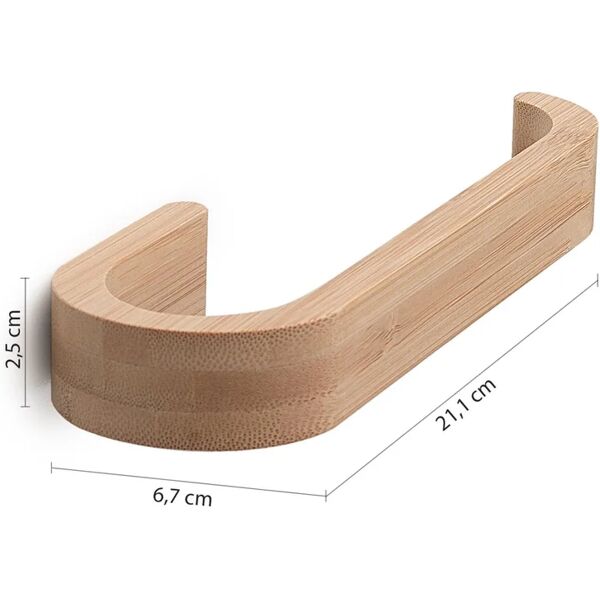 gedy porta salviette ad anello himalaya effetto legno, l 21.1 cm