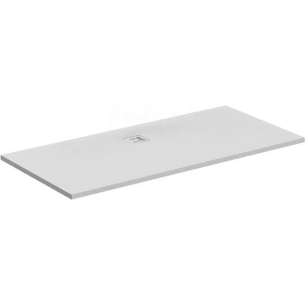 ideal standard ultra flat s piatto doccia rettangolare ultrasottile ideal solid 170 x 80 cm, finitura opaca effetto pietra, bianco k8284fr