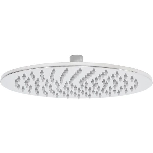 metaform soffione doccia tondo cromo in acciaio inox 18/10 ss aisi 304 mod. seven round