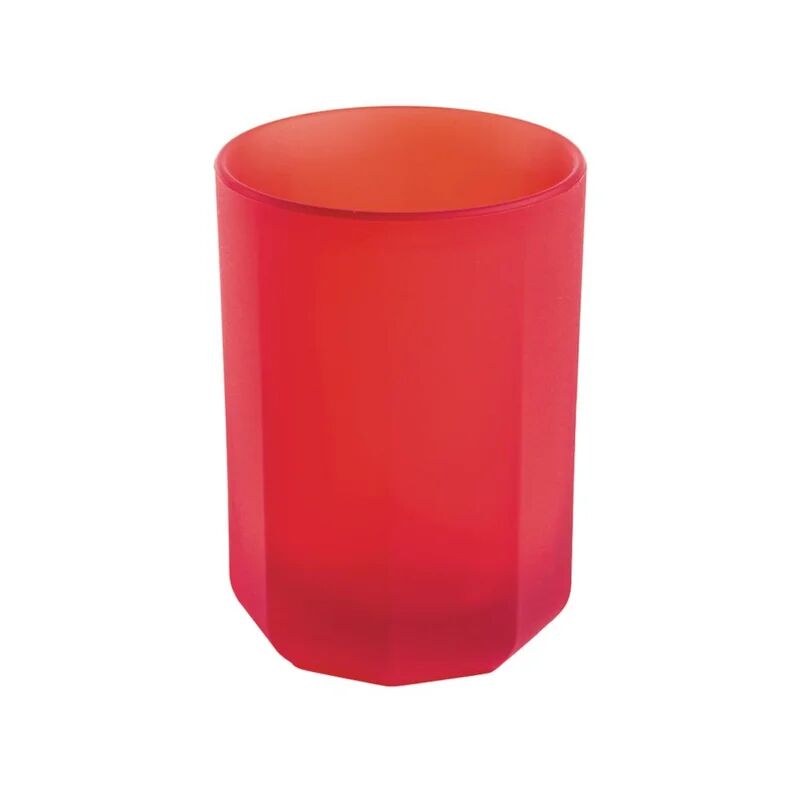leroy merlin bicchiere porta spazzolini face  x h 11 in poliuretano rosso