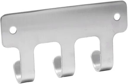 leroy merlin appendiabiti da avvitare  loft in inox argento satinato 3 ganci l 11.28 x h 6.3 cm