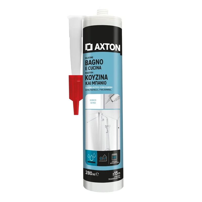 axton silicone sigillante  bagni e cucine bianco 280 ml
