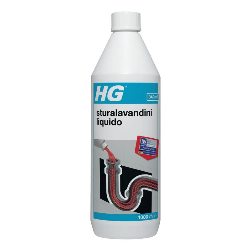 hg disgorgante chimico  sturalavandini liquido per cucina bagno di vapore (hammam) wc, tubi, pozzo nero, impianti di trattamento delle acque reflue e bagni chimici 1 lt