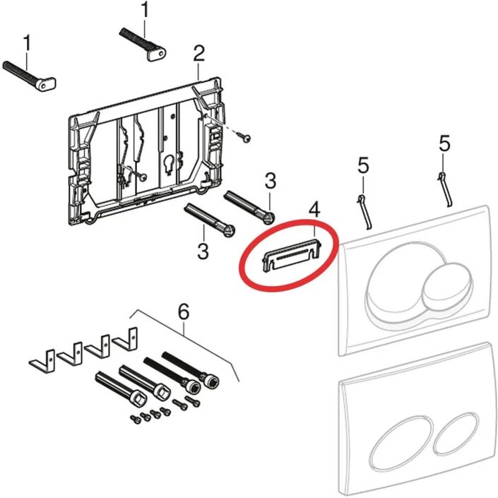 geberit set accessori di fissaggio per serbatoio