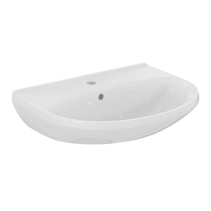 ideal standard lavabo sospeso stondato alpha l 59.5 x h 15 x p 46 cm in ceramica bianco