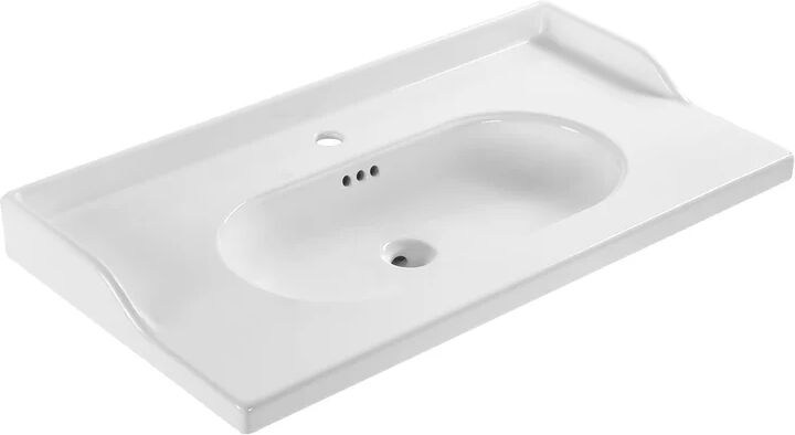 sensea base per la vasca rettangolare charm l 91.8 x p 49.7 x h 20 cm in ceramica bianco