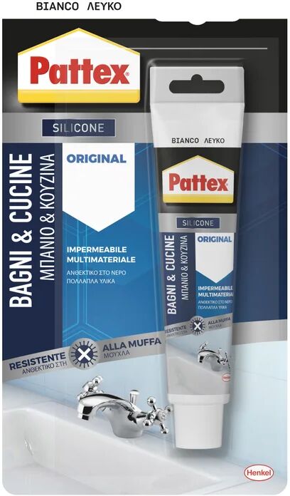 pattex silicone sigillante  bagni&cucine original bianco 50 ml