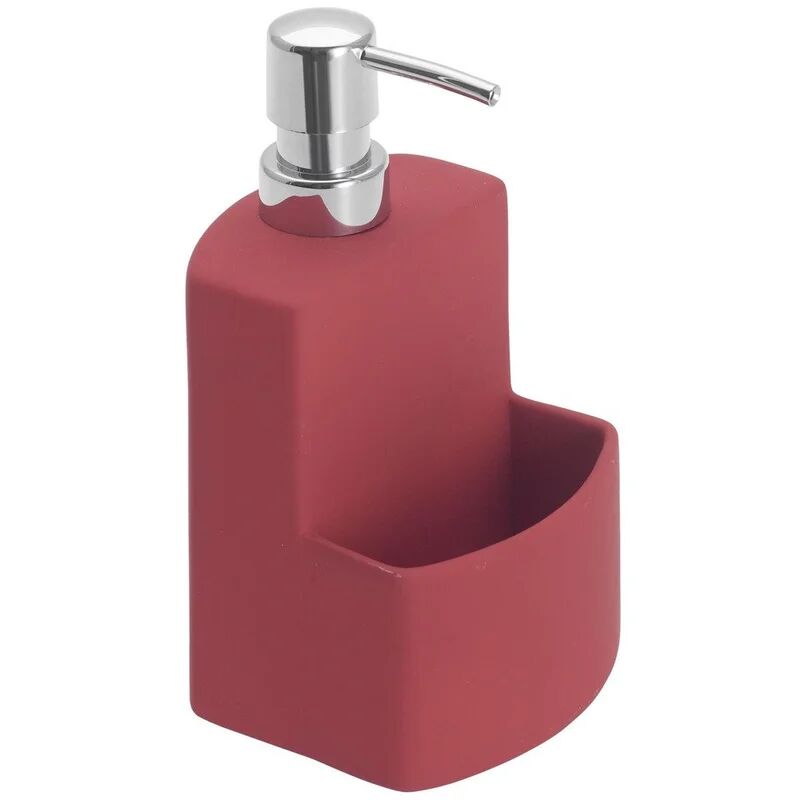 wenko dispenser per detersivo true colours festival rosso - soft touch capacità: 0.38 l, ceramica in finitura soft touch, 10 x 18 x 10 cm, rosso