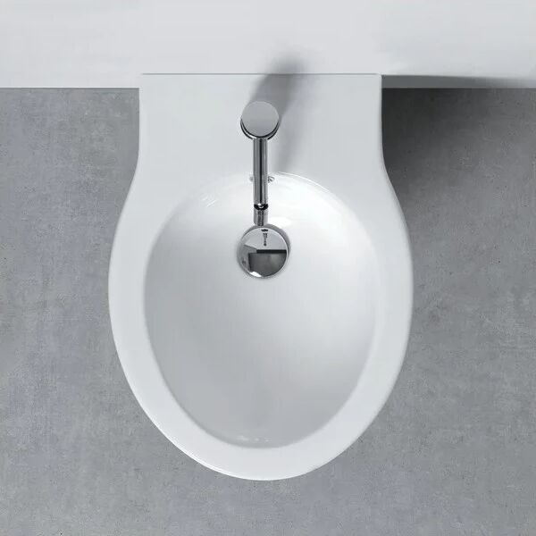 kerasan sanitari filo parete vaso wc + bidet + sedile serie bit  salva spazio