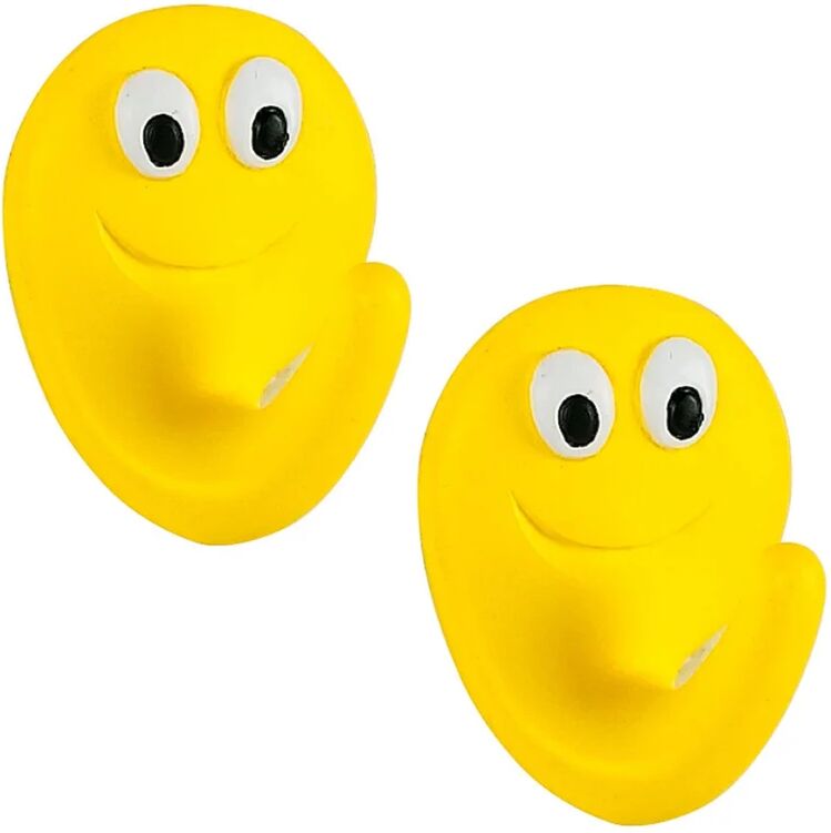 spirella gancio di  sorriso polyresin in giallo 5 cm