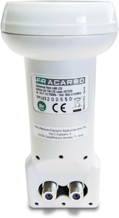 fracarro lnb per la ricezione del segnale tv  ux-tw lte 2 uscite