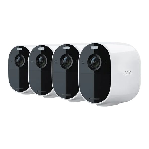 arlo telecamera di videosorveglianza connessa  essential pack 4, per esterno