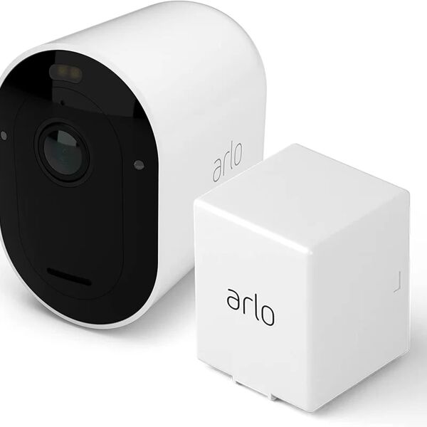 arlo telecamera di videosorveglianza connessa   pro4 , 2k, hdr, wi-fi, per interno e esterno