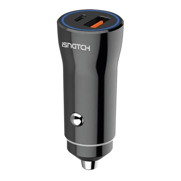 isnatch caricatore usb  car charger 2 nero