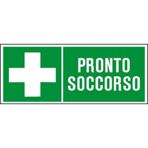 LETTERFIX Cartello segnaletico Pronto soccorso pvc x 14 cm