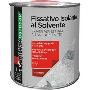 GECKOS Fissativo  consolidante base solvente migliora l'aderenza per parete a secco 1 L