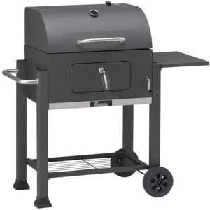 Landmann Grillchef Barbecue a Carbonella con Ruote Comfort 108x68x112 cm Nero