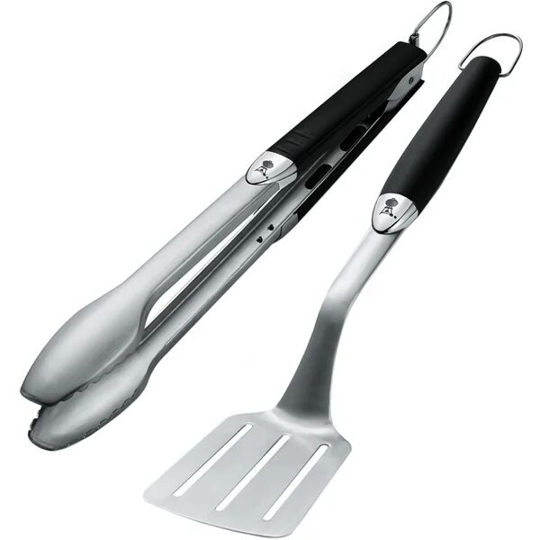 weber kit utensili  in inox con manico in plastica