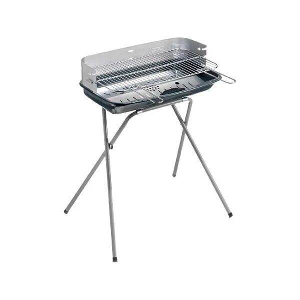 ompagrill 60400ecol barbecue a carbonella carbone bbq da giardino esterno in acciaio 60x36 cm / 82h cm - ergo