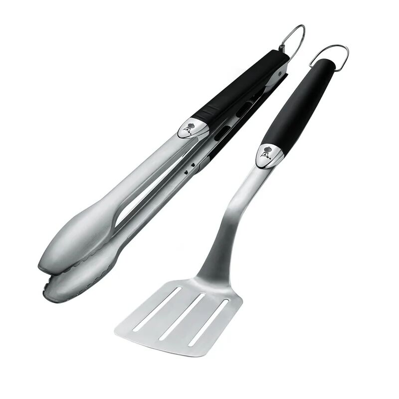 weber kit utensili  in inox con manico in plastica