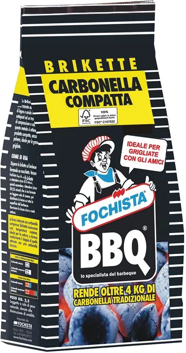 fochista bricchette di carbone  2.5 kg