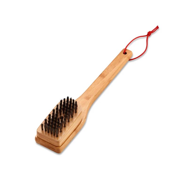 weber spazzola per barbecue per pulire   piccola bamboo 30 cm