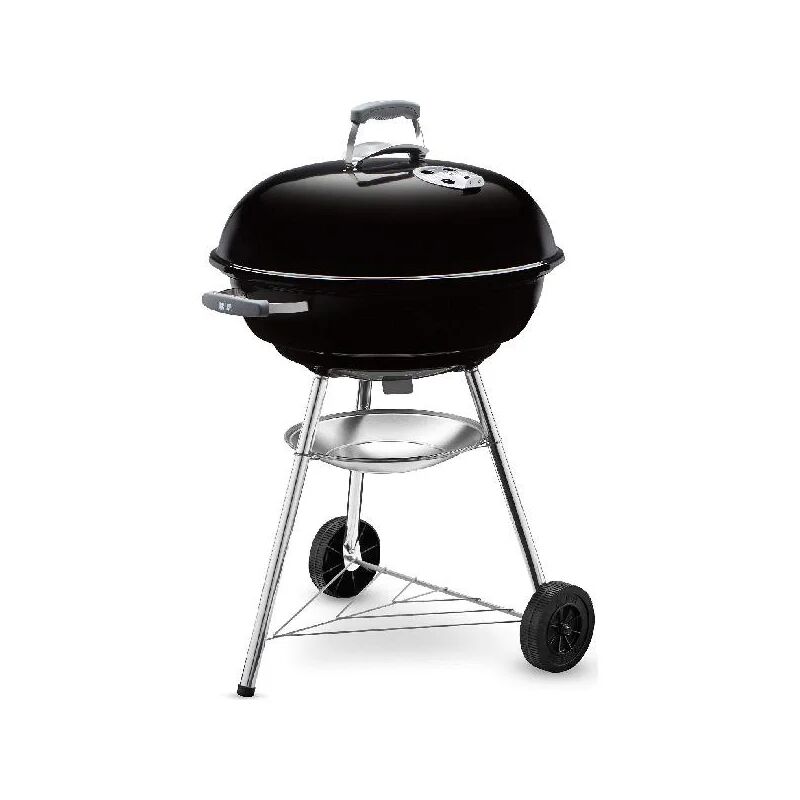 weber 1321004 barbecue a carbonella carbone bbq da giardino esterno in alluminio ø 57 cm / 96h cm con coperchio e ruote colore nero