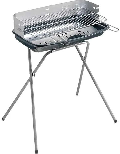 ompagrill 60400ecol barbecue a carbonella carbone bbq da giardino esterno in acciaio 60x36 cm / 82h cm - ergo