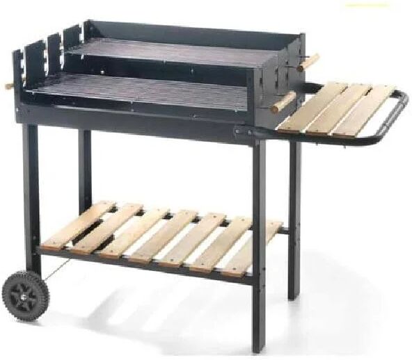 ompagrill 73500 barbecue a carbonella carbone bbq da giardino esterno in acciaio 70x22.5 cm - 73500 - 70-47 eco